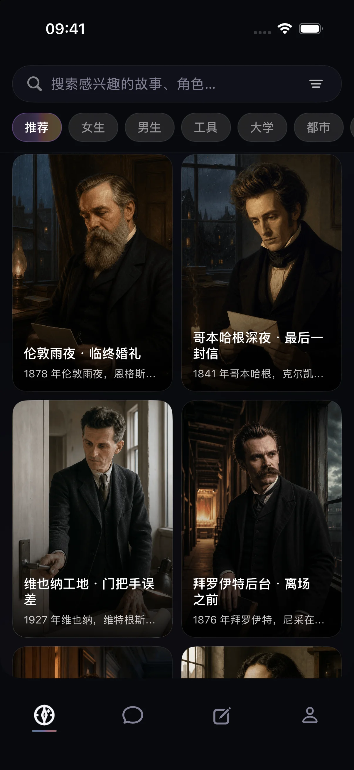 探索当前已上线的故事 — SoulScene iOS